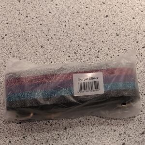 New Pom Pom London Adjustable Purple Glitter Strap With Gold Hardware